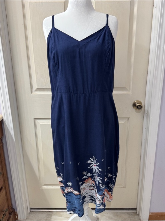 Old Navy Dresses & Skirts - Old Navy Navy Spaghetti-Strap Sundress with Tropical Border Size 4X